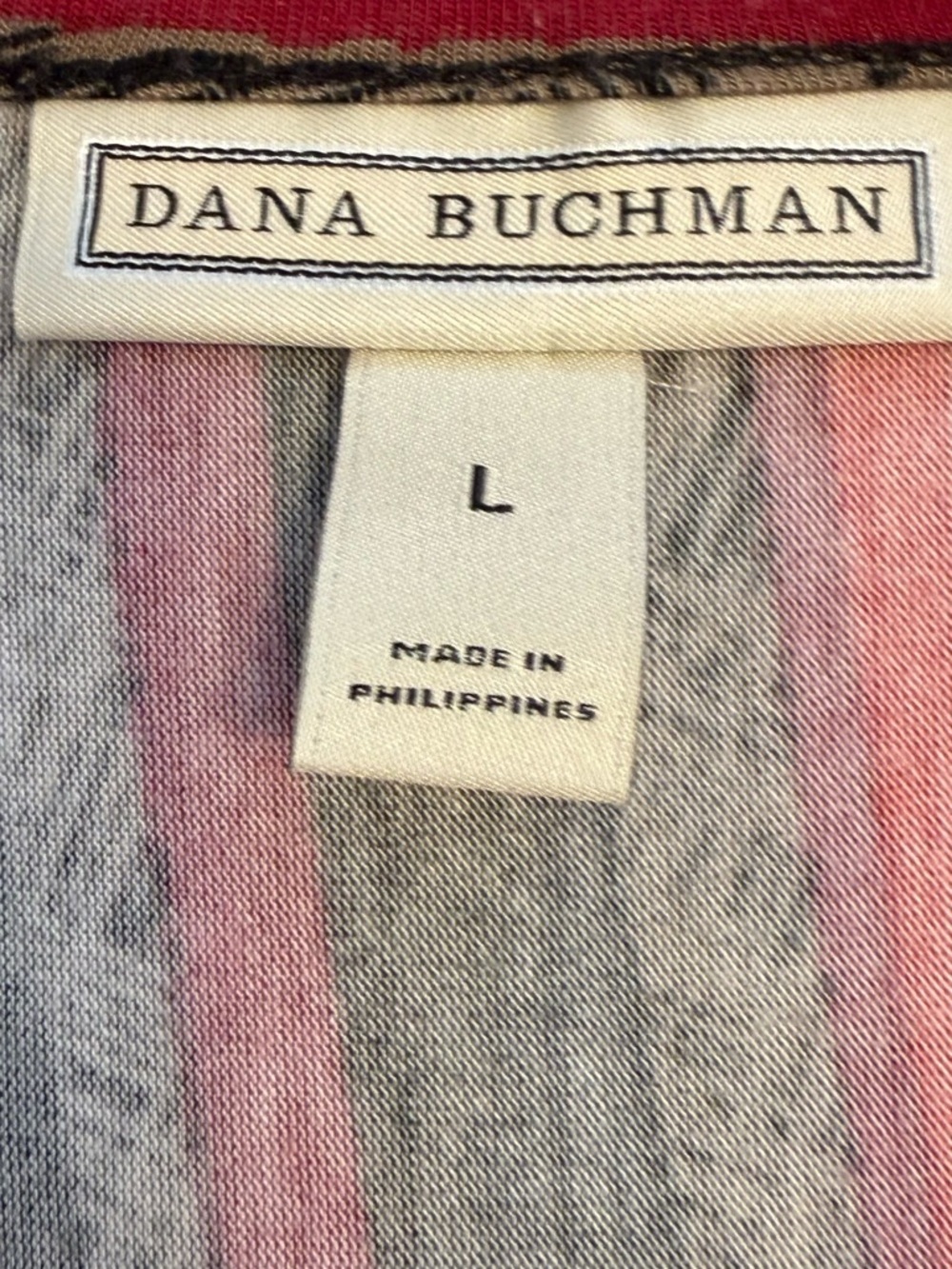Dana Buchman Pink and Black Chevron Scoop Neck Tunic - Picture 4 of 6